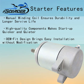 Soarider starter held in hand demonstrating compact size for easy installation
