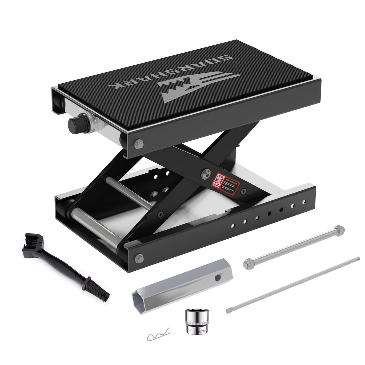 SOARSHARK front view of lift showing platform and stability benefit