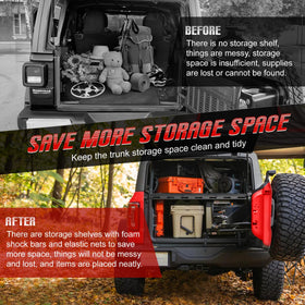 Sobalai loaded cargo rack with camping gear demonstrating secure transport