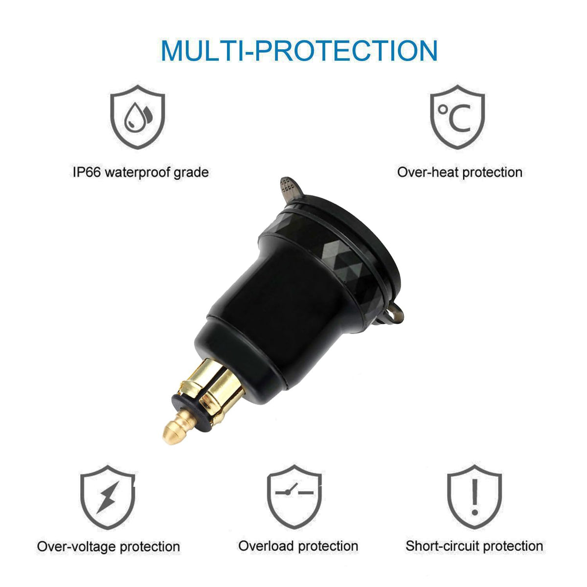 SOBMOTO rubber cap open revealing waterproof ports and protection