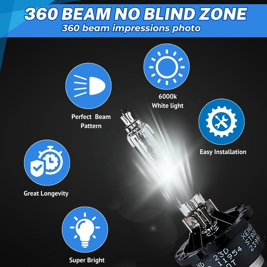 SOCAL-LED LIGHTING D2R bulb installed in headlight demonstrating correct fit and safety