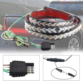 SOCAL-LED LIGHTING detailed shot of 4-pin flat connector and wiring for easy plug-and-play