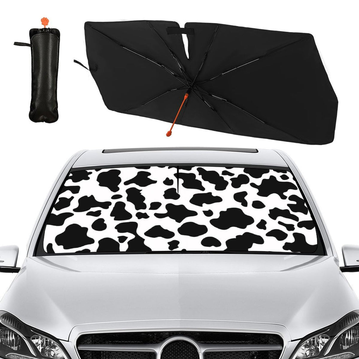 Socira lifestyle image in parking lot providing quick sun protection