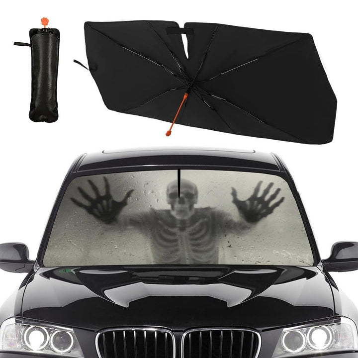 Socira ghost skull front view showing full windshield coverage and bold design