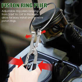 Socpuro installing piston ring in cylinder demonstrating safe fitment