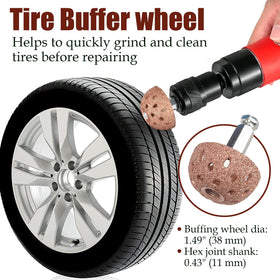 Socpuro tire roller pressed on tread ensuring even plug seating