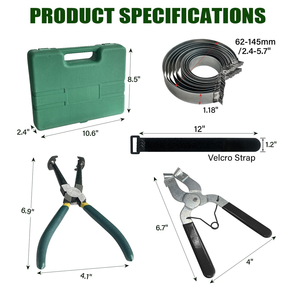Socpuro compressor bands next to piston showing correct size guidance