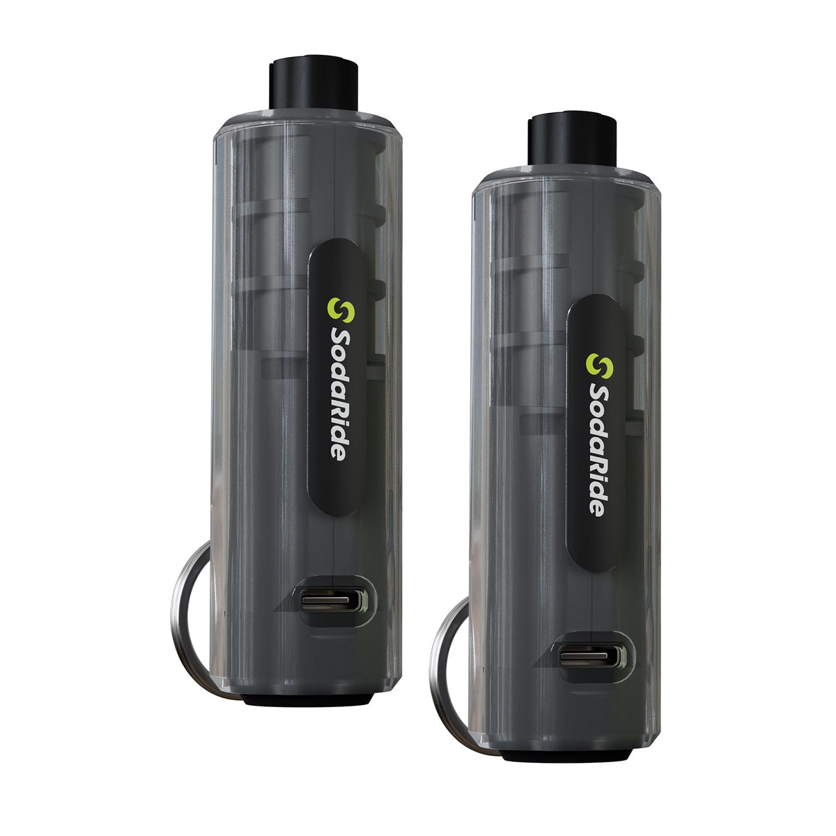 SodaRide front view showing compact keychain emergency tool and benefits for quick access