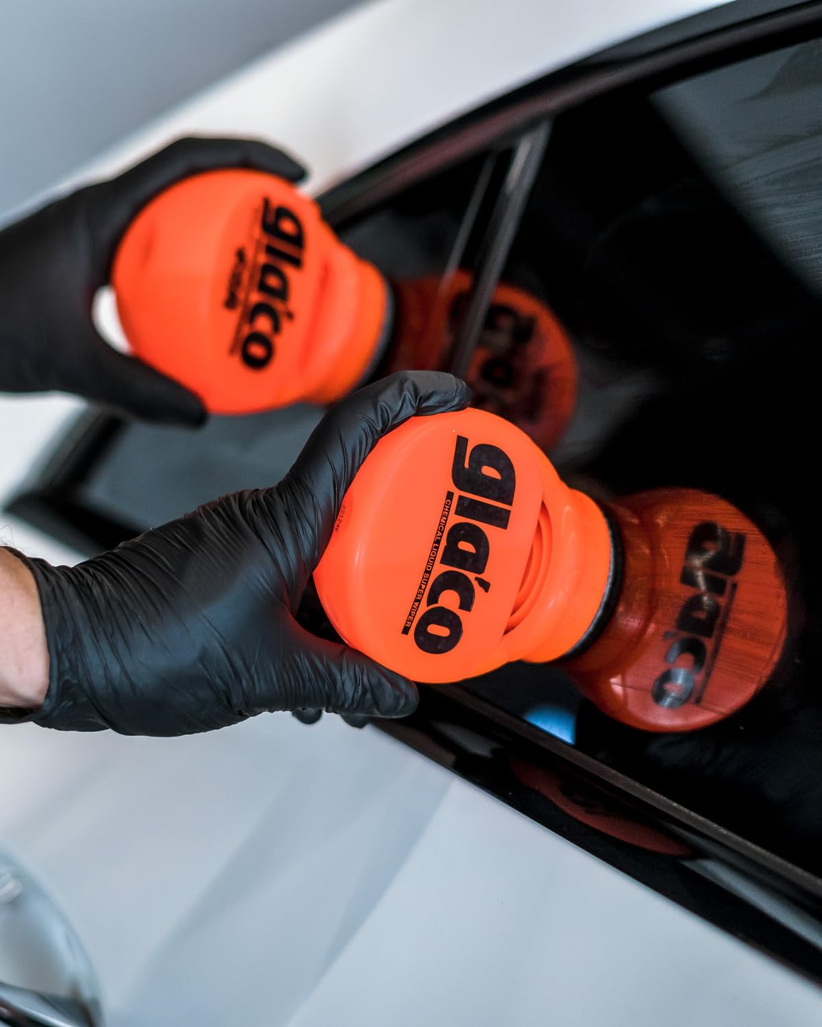 SOFT99 coating texture on glass demonstrating smooth, uniform finish