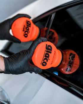 SOFT99 coating texture on glass demonstrating smooth, uniform finish