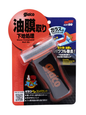 SOFT99 Glaco roll-on front packaging showing product ready to clean glass