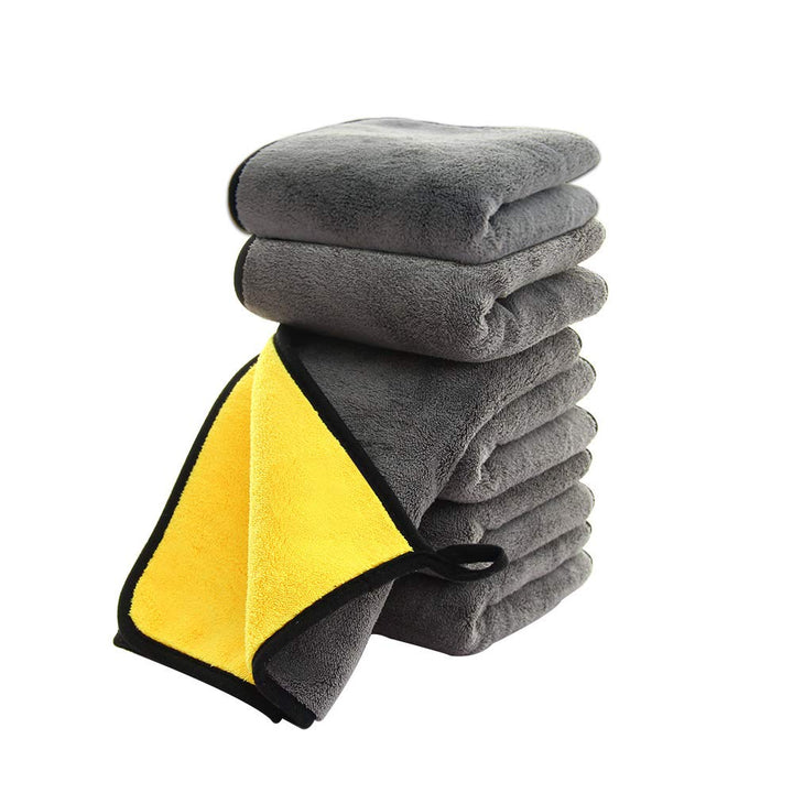 SOFTBATFY front pack of six 16x16in towels shows value and quick-drying benefit