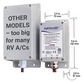 SoftStartRV installed under rooftop AC in an RV, enables quieter generator starts