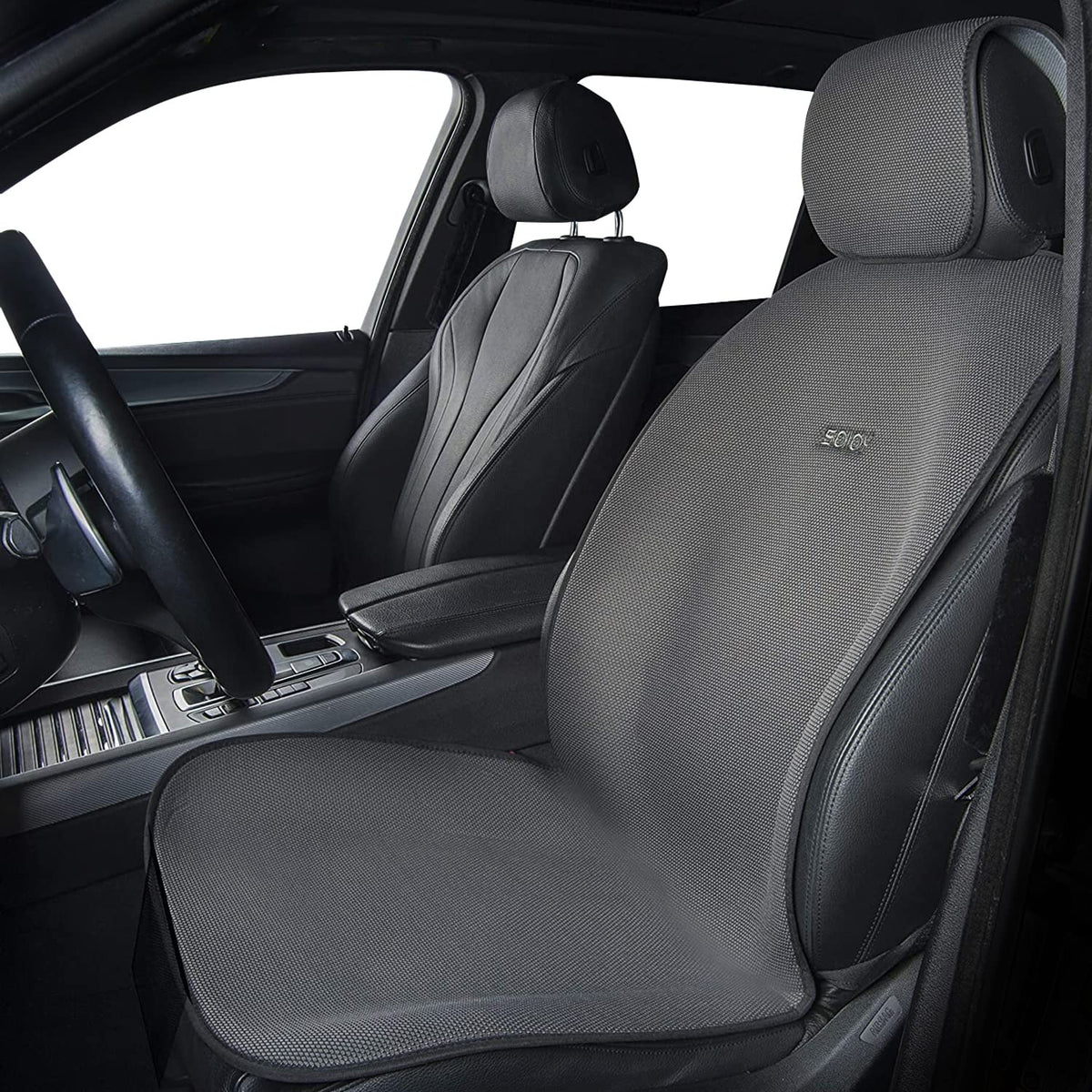 Sojoy front seat cover full view protecting seat and improving comfort