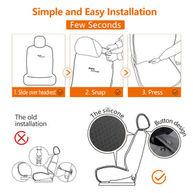 Sojoy headrest cover detail protecting upper seat and preventing sweat stains