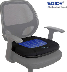 Sojoy cushion on stadium bleacher adding comfort and portability