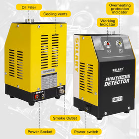 Solary in use under hood locating vacuum or EVAP leaks quickly