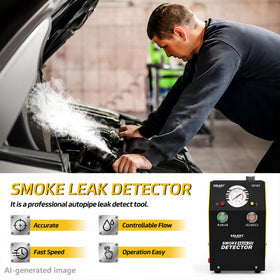 Solary SD302 producing dense smoke to visually reveal leaks in a hose connection