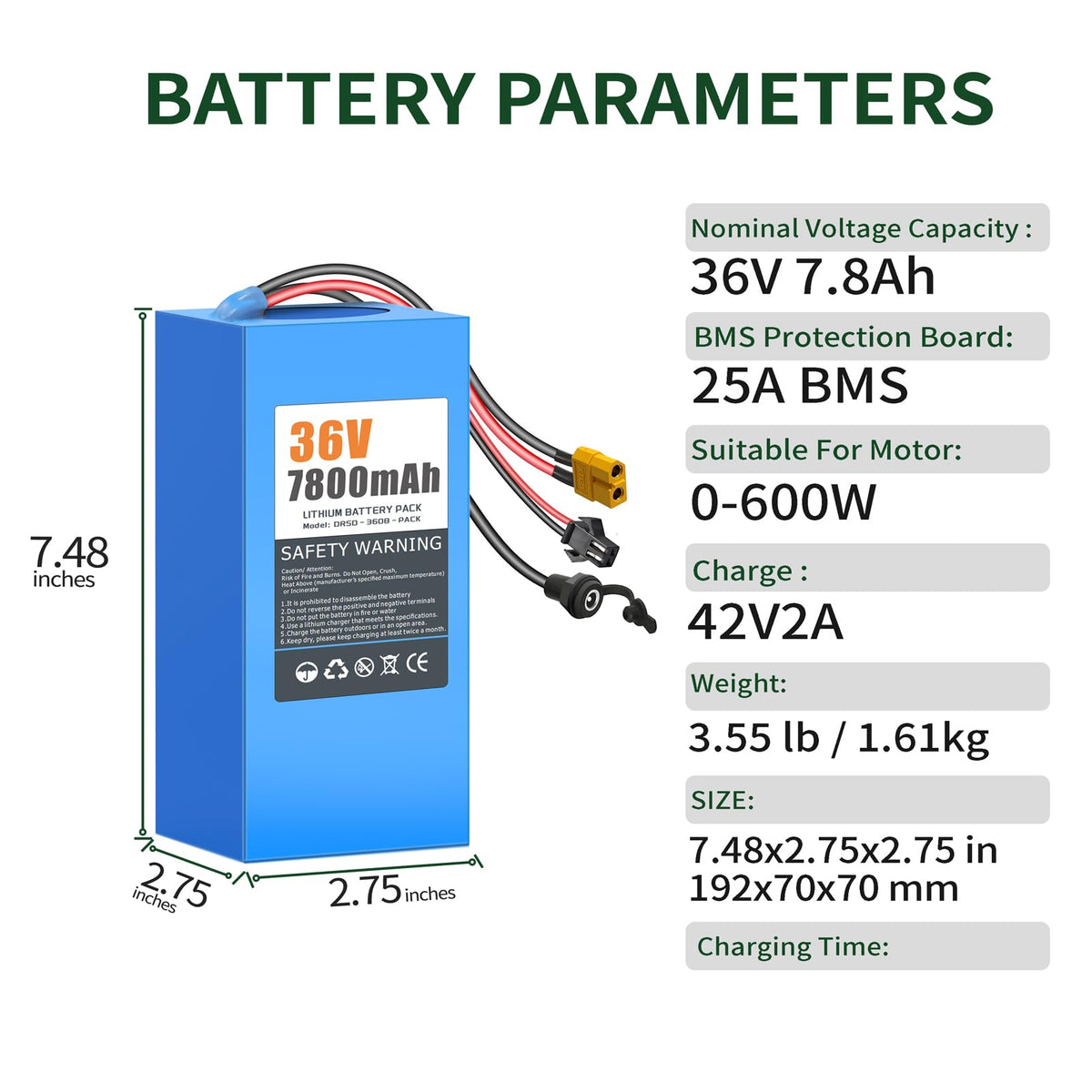 SOLLVIE battery connectors XT60 and SM visible for quick plug-and-play benefit