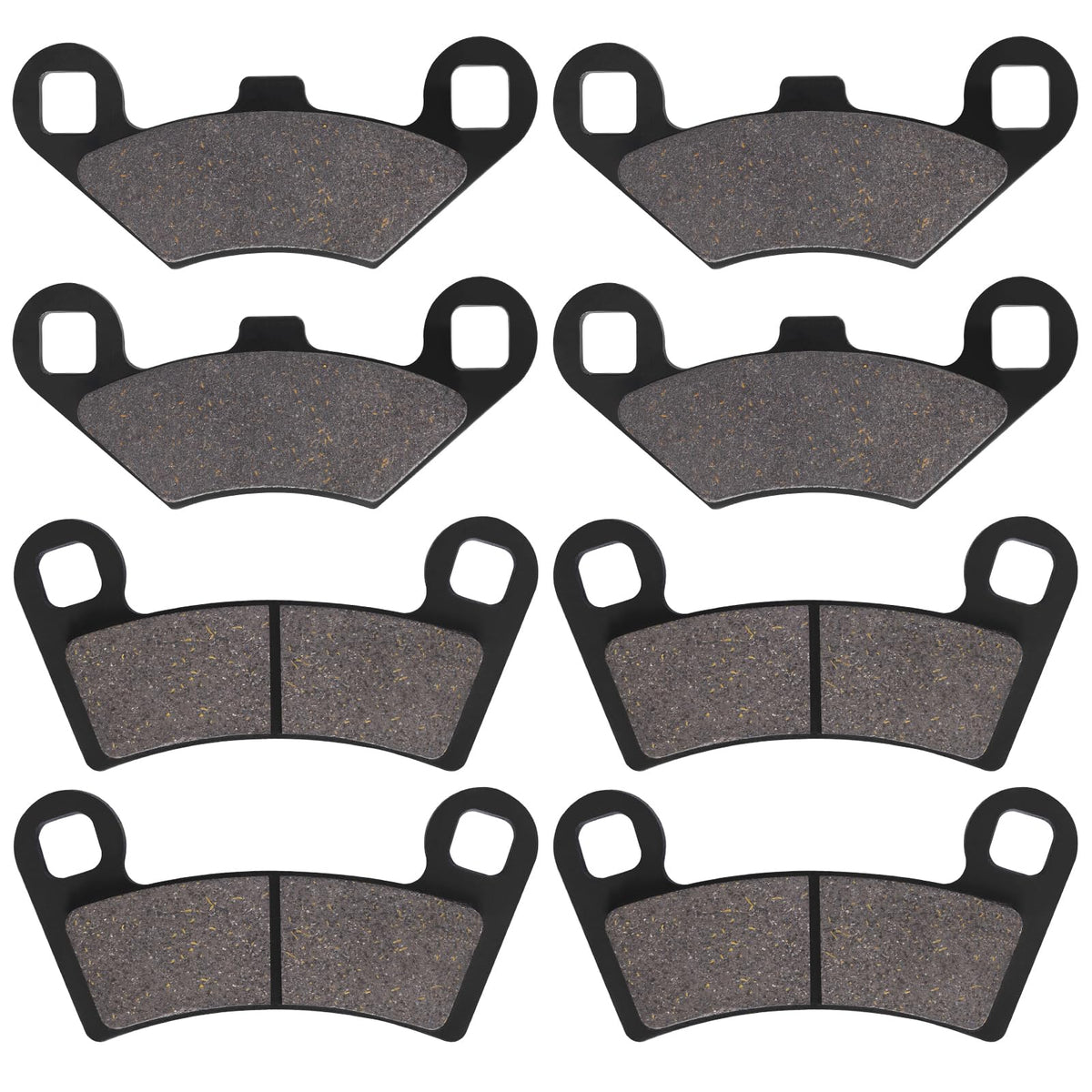 SOLLON front and rear brake pads kit showing complete packaged set and labeling for easy replacement