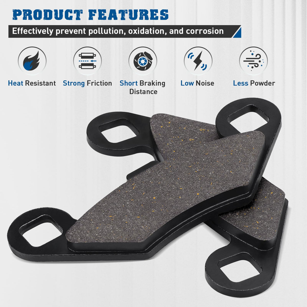 SOLLON rear brake pad fitted on Polaris RZR illustrating durable trail-ready braking