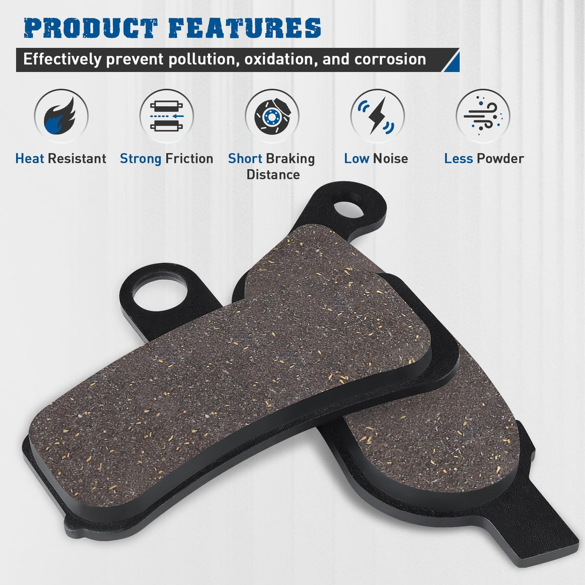 SOLLON pads installed on motorcycle wheel demonstrating correct fit and performance