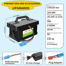 SOLLVIE battery connector and leads with secure fit for quick installation