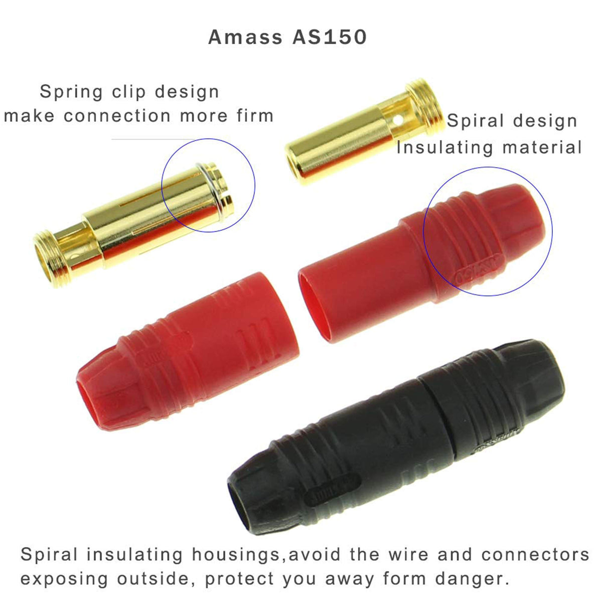 SoloGood close-up of AS150 female socket highlighting heat-resistant housing and reliable mating benefit