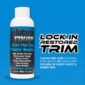 Solution Finish cap and nozzle detail highlighting spill-resistant applicator for controlled use
