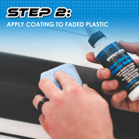 Solution Finish in use with applicator pad showing easy application and precise coverage