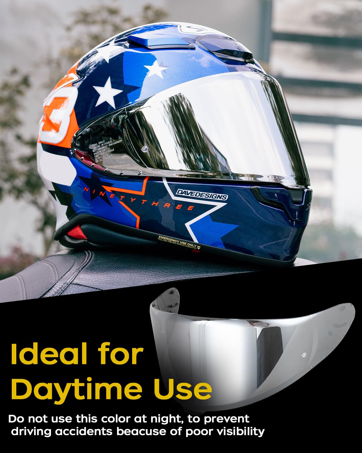 Soman visor side profile highlighting low-distortion optics and tint