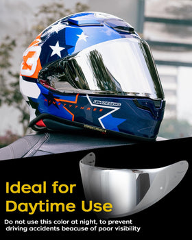 Soman visor side profile highlighting low-distortion optics and tint