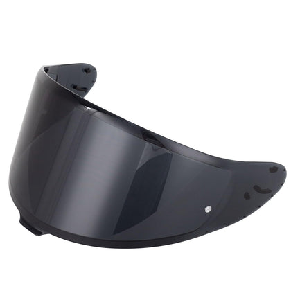 Soman RF-1400 front view of dark smoke visor showing clean fit and improved optics