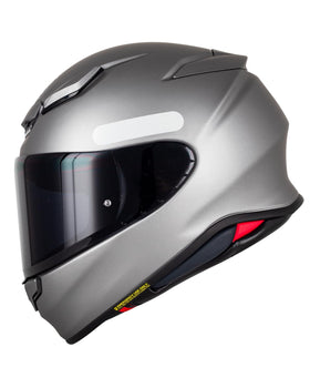 Soman RF-1400 lifestyle ride shot showing visor reducing glare and wind noise