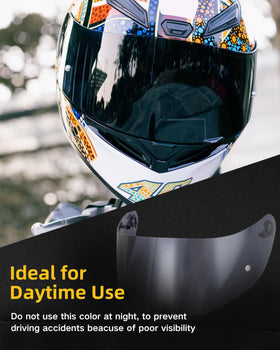 Soman visor close-up of perimeter edge seal reducing wind and dust