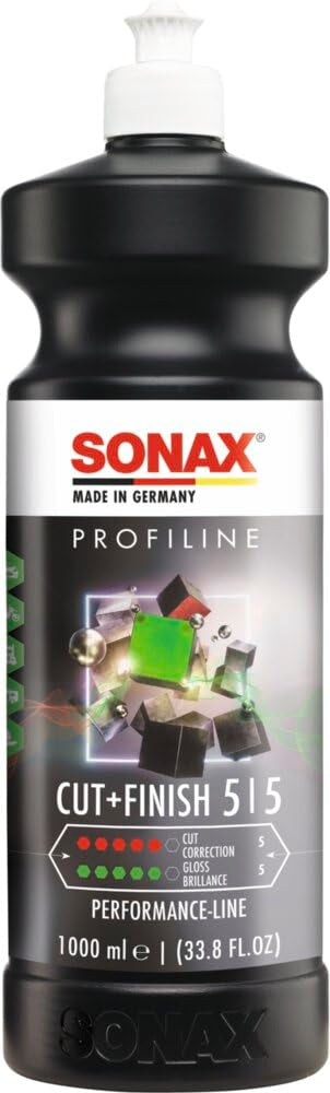 SONAX Cut & Finish front bottle showing label and 1000ml capacity benefit