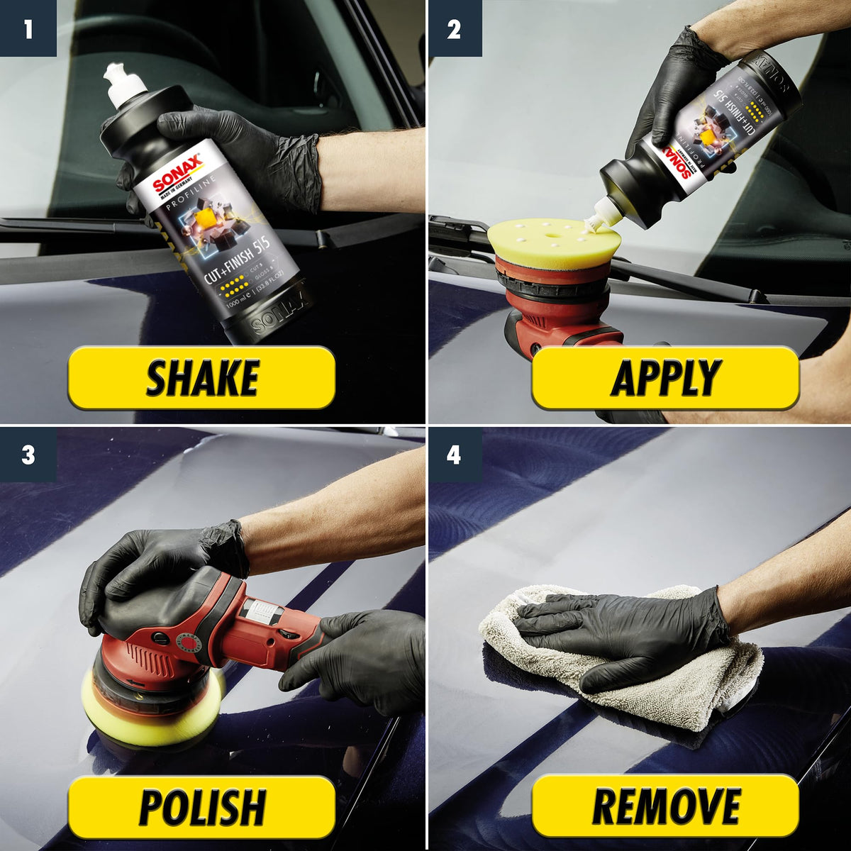SONAX 250ml bottle in hand showing compact size and portability