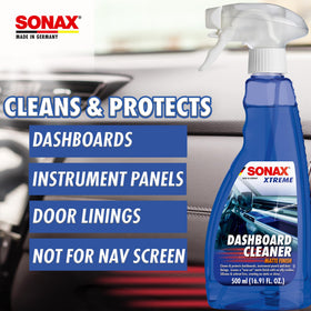 SONAX 500ml bottle next to a hand to show scale and user-friendly size