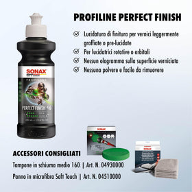 SONAX Perfect Finish with 6 inch orange polishing pad, ideal pad pairing benefit