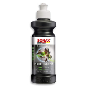SONAX Perfect Finish front label showing product identity and size, professional trust