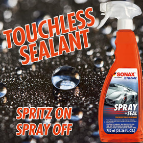 SONAX label close-up revealing usage instructions and benefits