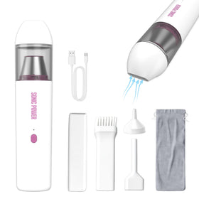 SonicPower front view showing compact cordless vacuum and color benefit