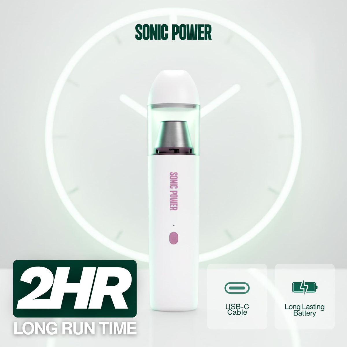 SonicPower lifestyle shot cleaning dashboard for fast spot-cleaning benefit