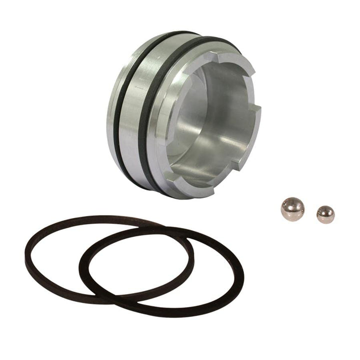 Sonnax pinless piston front view showing durable seal for improved shift quality