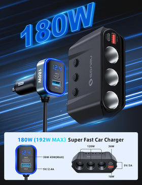 SONRU LED voltage display lit up to monitor battery and prevent low-voltage issues
