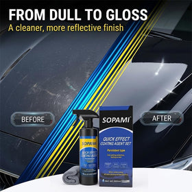 SOPAMI sprayed onto car door demonstrating quick application convenience