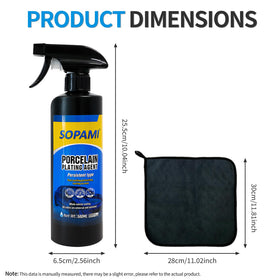 SOPAMI close-up of spray nozzle dispensing mist, shows precise application