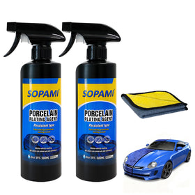SOPAMI spray bottle front view showing label and easy application benefit