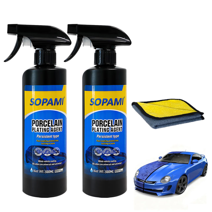 SOPAMI spray bottle front view showing label and easy application benefit