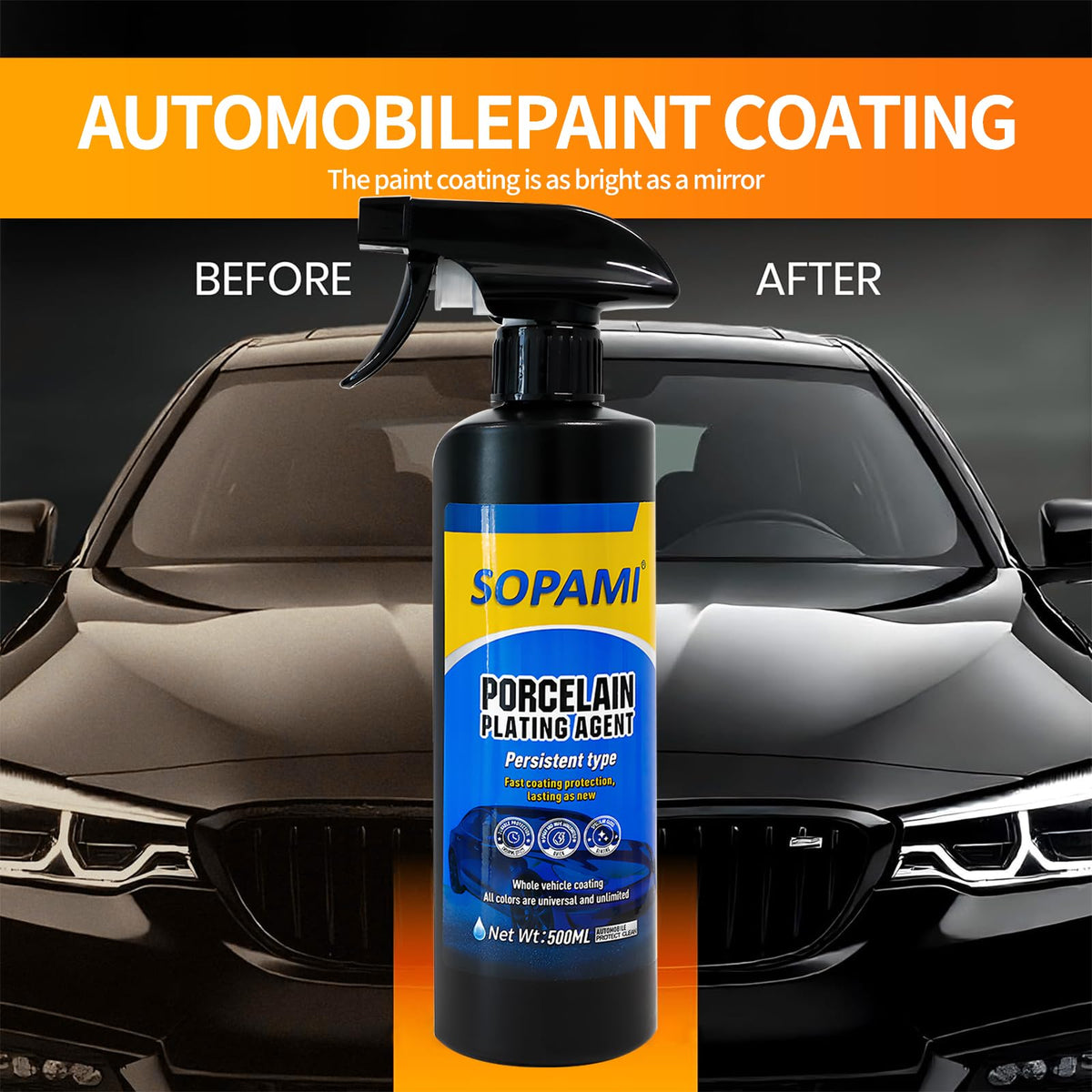 SOPAMI treated surface texture showing smooth hydrophobic finish and durability